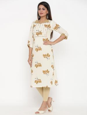 floral print straight kurta - 17335284 - Standard Image - 2