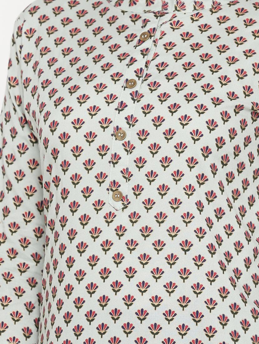 gold print straight kurta - 17335288 - Zoom Image - 4