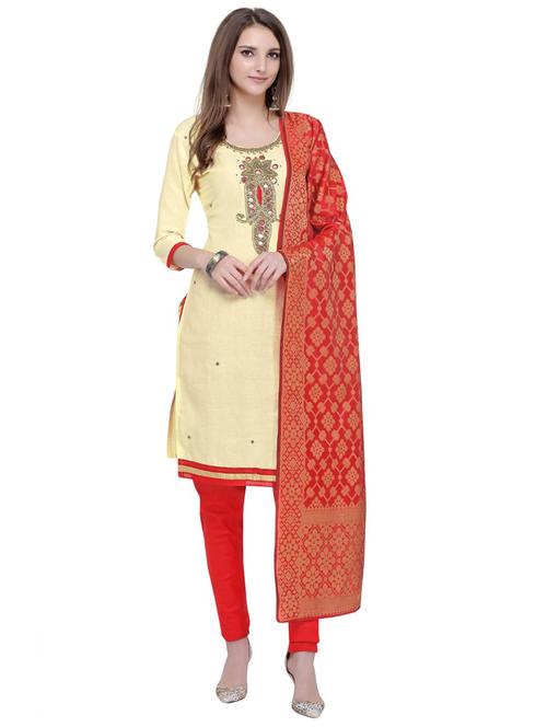 embellished unstitched suit - 17335329 - Standard Image - 1
