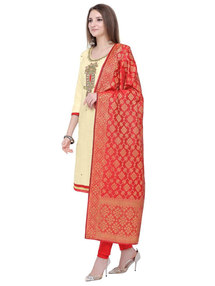embellished unstitched suit - 17335329 - Zoom Image - 2
