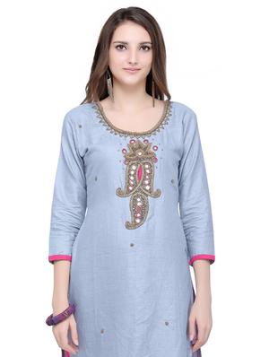 embellished unstitched suit - 17335330 - Standard Image - 4