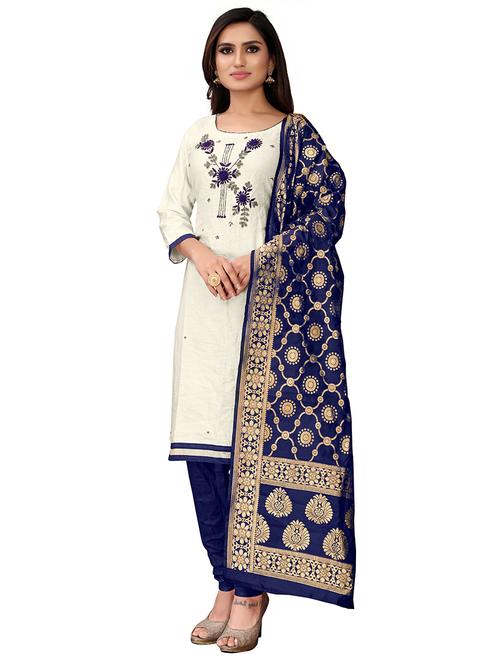 embellished unstitched suit - 17335334 - Standard Image - 1
