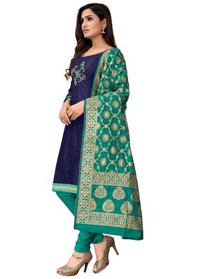 embroidered unstitched suit - 17335342 - Standard Image - 2