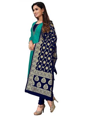 embroidered unstitched suit - 17335353 - Standard Image - 2