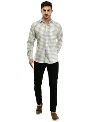 white checkered casual shirt with face mask - 17335453 - Standard Image - 4