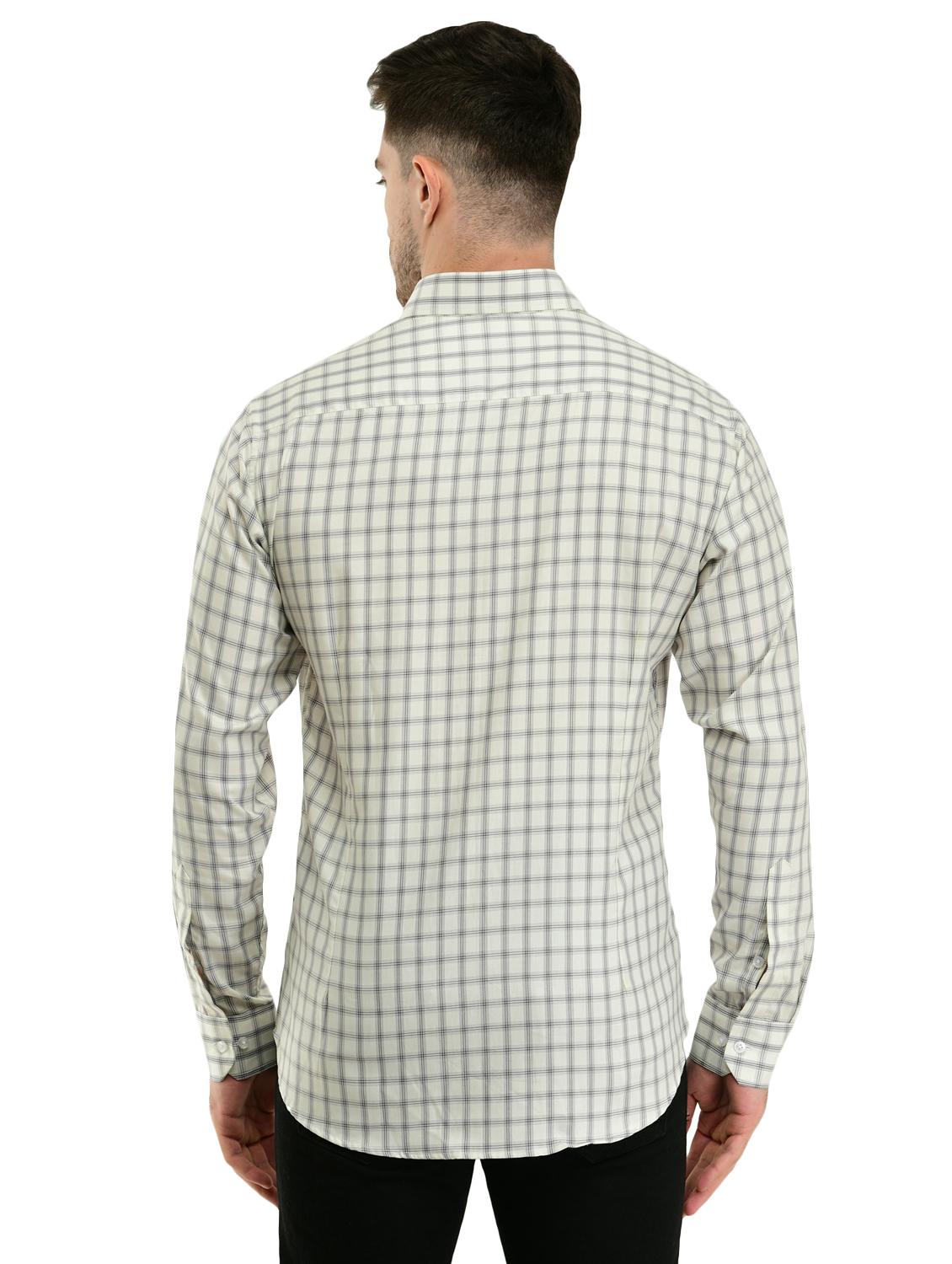 white checkered casual shirt with face mask - 17335453 - Zoom Image - 3