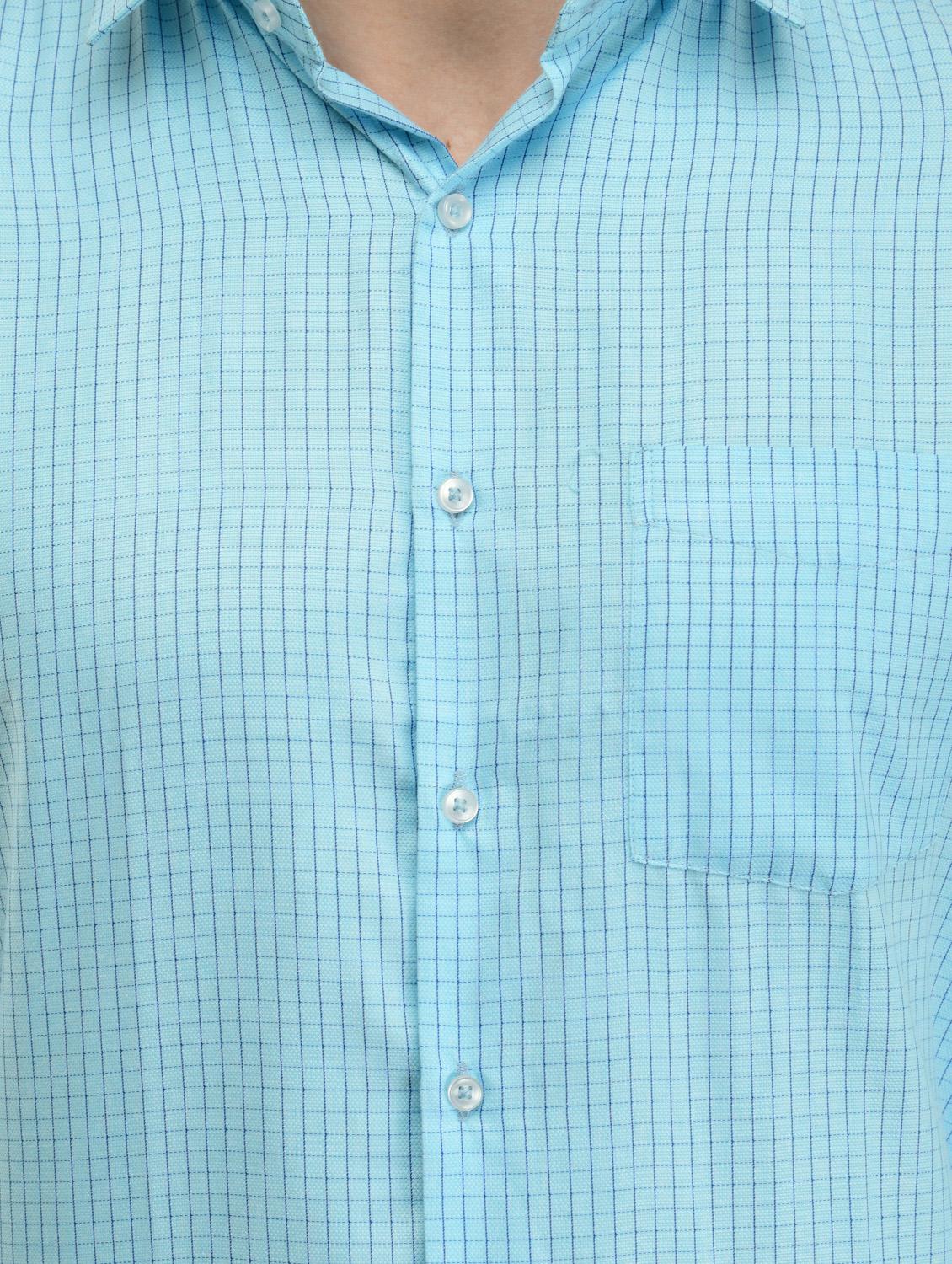 blue checkered casual shirt with face mask - 17335462 - Zoom Image - 5