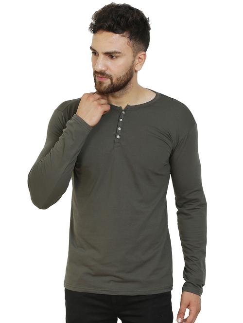 olive green solid t-shirt - 17335799 - Standard Image - 1
