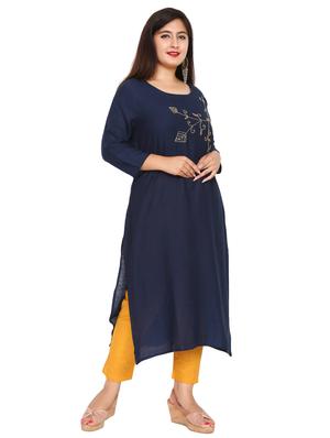 embellished straight kurta - 17335822 - Standard Image - 2