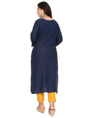 embellished straight kurta - 17335822 - Standard Image - 3
