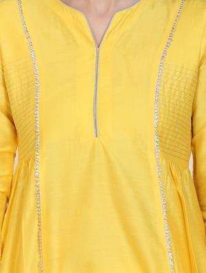 solid a-line kurta - 17335830 - Standard Image - 5