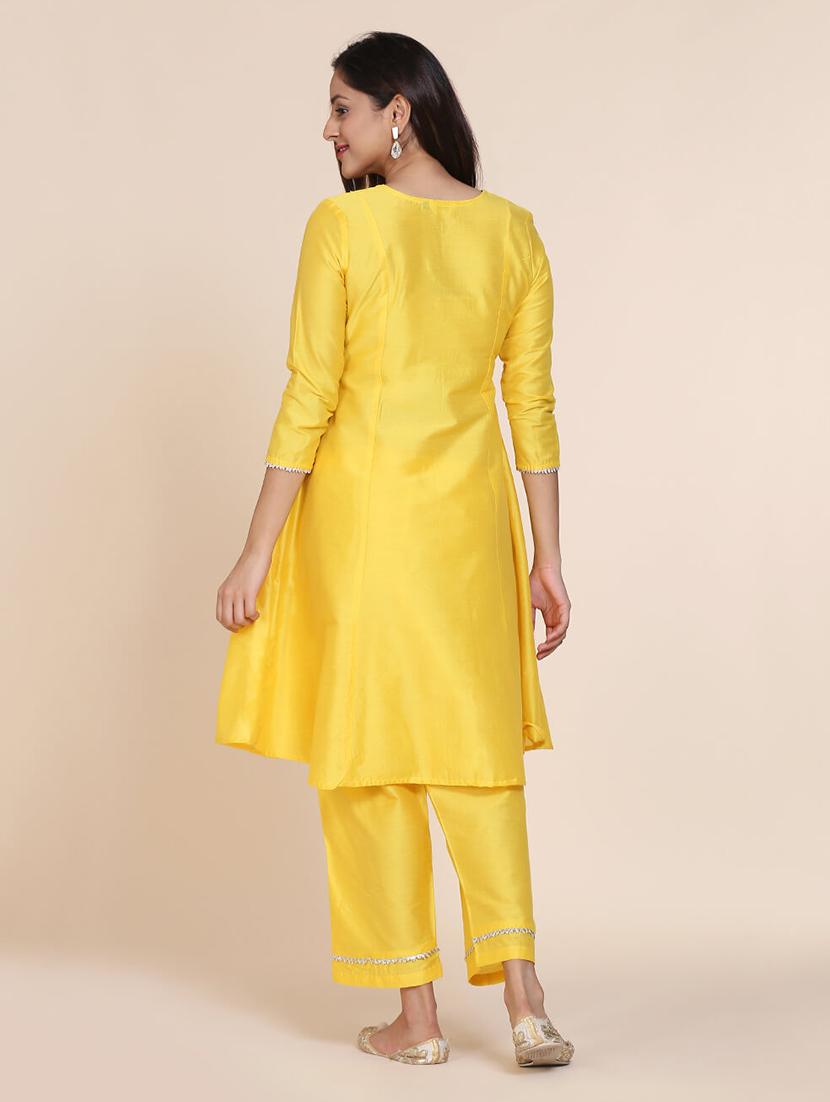solid a-line kurta - 17335830 - Zoom Image - 4