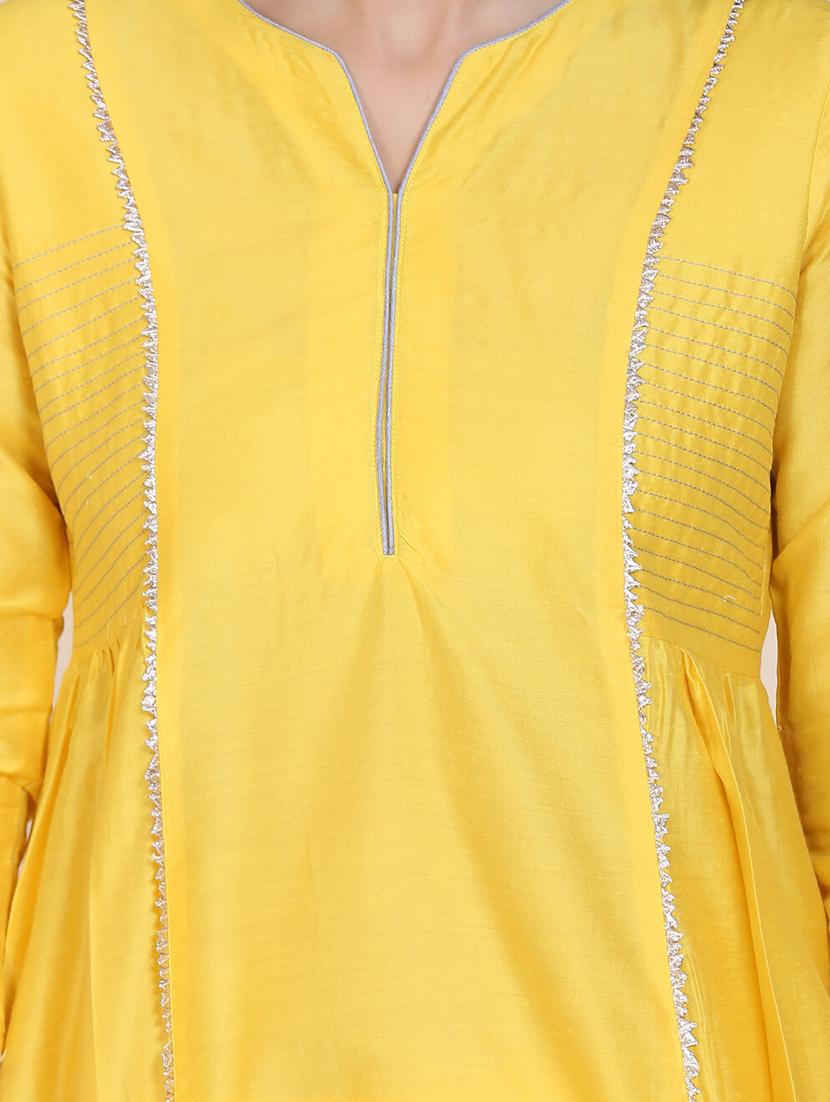 solid a-line kurta - 17335830 - Zoom Image - 5