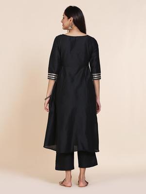 solid a-line kurta - 17335833 - Standard Image - 4