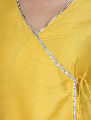 solid angrakha kurta - 17335843 - Standard Image - 4