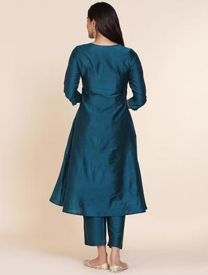 solid angrakha kurta - 17335845 - Standard Image - 3