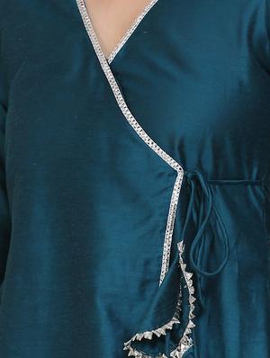 solid angrakha kurta - 17335845 - Standard Image - 4
