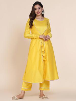 solid a-line kurta - 17335851 - Standard Image - 2