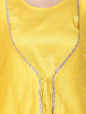 solid a-line kurta - 17335851 - Standard Image - 4