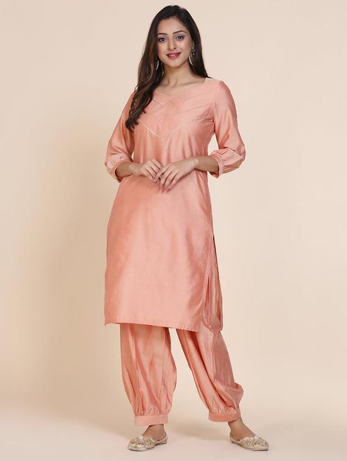 solid straight kurta - 17335904 - Standard Image - 1