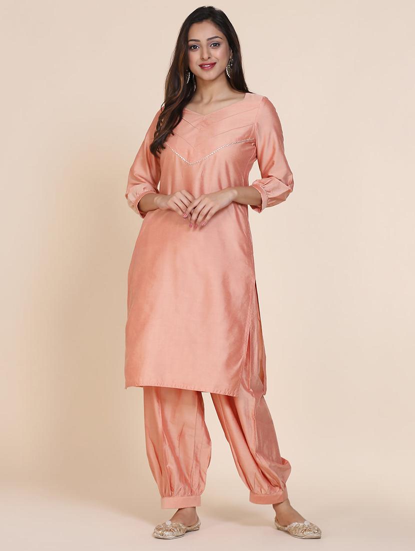 solid straight kurta - 17335904 - Zoom Image - 1
