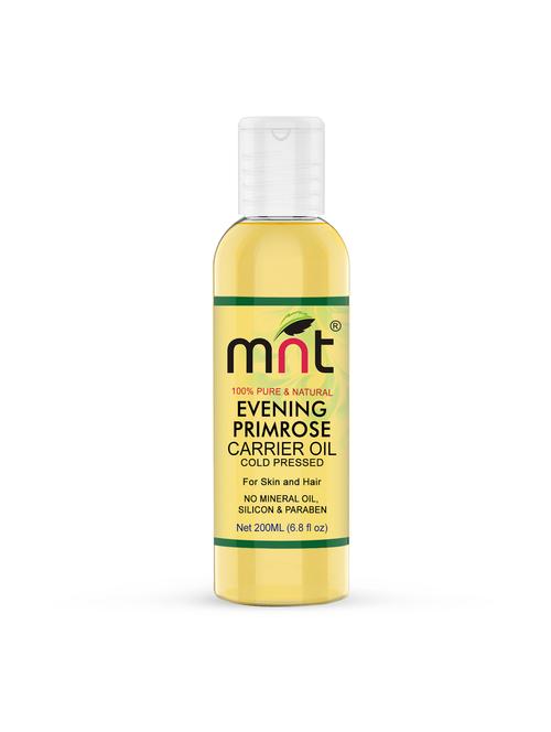 mnt evening primrose cold pressed carrier oil (200ml) pure natural for, massage, hair cair & skin care - 17335967 - Standard Image - 1
