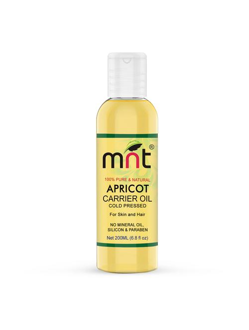 mnt apricot cold pressed carrier oil (200ml) pure natural therapeutic grade oil for hair and skin care - 17335973 - Standard Image - 1