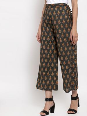 high rise printed palazzo - 17336013 - Standard Image - 2