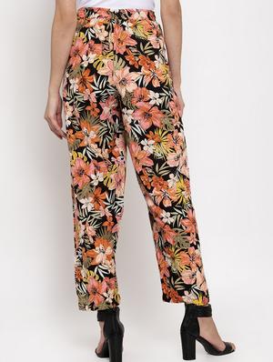 high rise floral trouser - 17336031 - Standard Image - 3