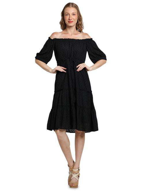 off shoulder tiered dress - 17336057 - Standard Image - 1