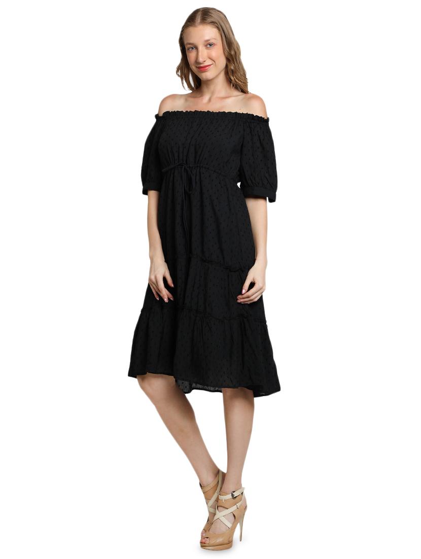 off shoulder tiered dress - 17336057 - Zoom Image - 2