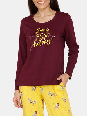 round neck printed pyjama set - 17336161 - Standard Image - 4