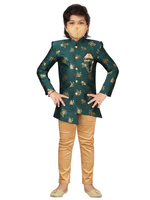 green polyester kurta set - 17336191 - Standard Image - 1