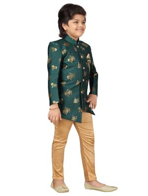 green polyester kurta set - 17336191 - Standard Image - 2