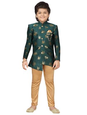 green polyester kurta set - 17336191 - Standard Image - 4