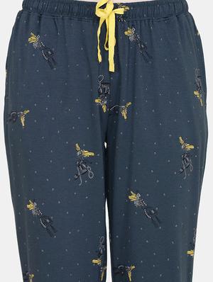 drawstring waist solid pajama - 17336218 - Standard Image - 5