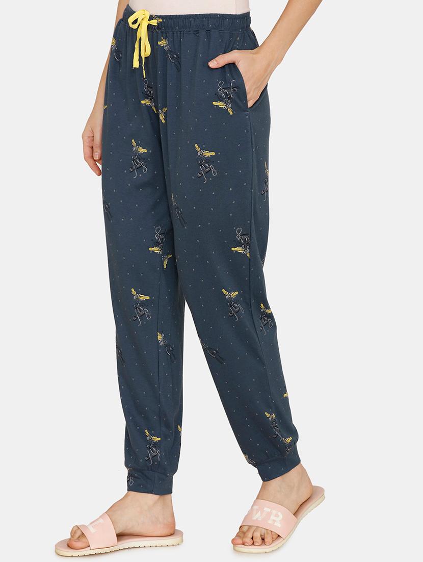 drawstring waist solid pajama - 17336218 - Zoom Image - 2
