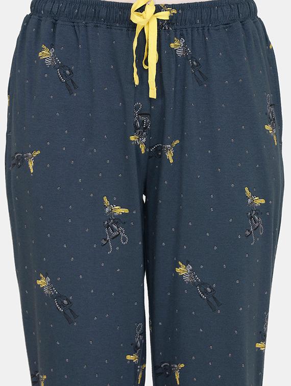 drawstring waist solid pajama - 17336218 - Zoom Image - 5