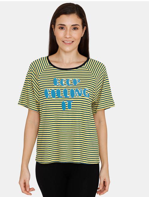 round neck striped tee - 17336255 - Standard Image - 1