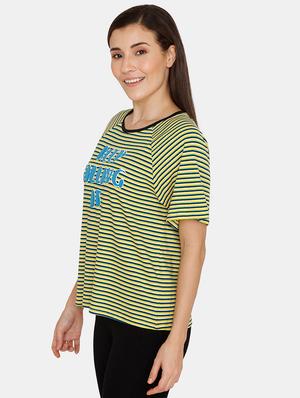 round neck striped tee - 17336255 - Standard Image - 2
