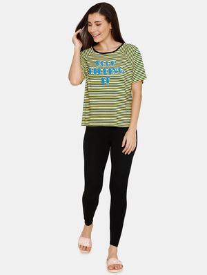 round neck striped tee - 17336255 - Standard Image - 4