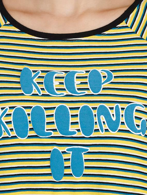 round neck striped tee - 17336255 - Zoom Image - 5