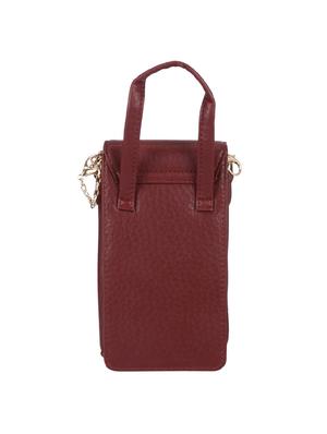 maroon leatherette (pu) regular backpack - 17336300 - Standard Image - 2