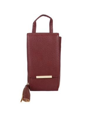 maroon leatherette (pu) regular backpack - 17336300 - Standard Image - 5