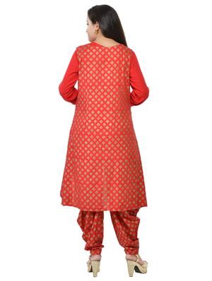 gold print kurta salwar set - 17336320 - Standard Image - 3