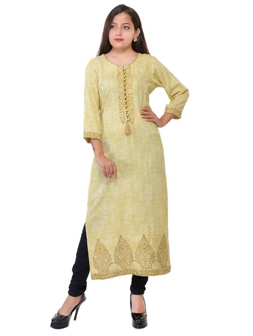 embroidered straight kurta - 17336323 - Standard Image - 1