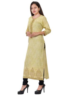 embroidered straight kurta - 17336323 - Standard Image - 2