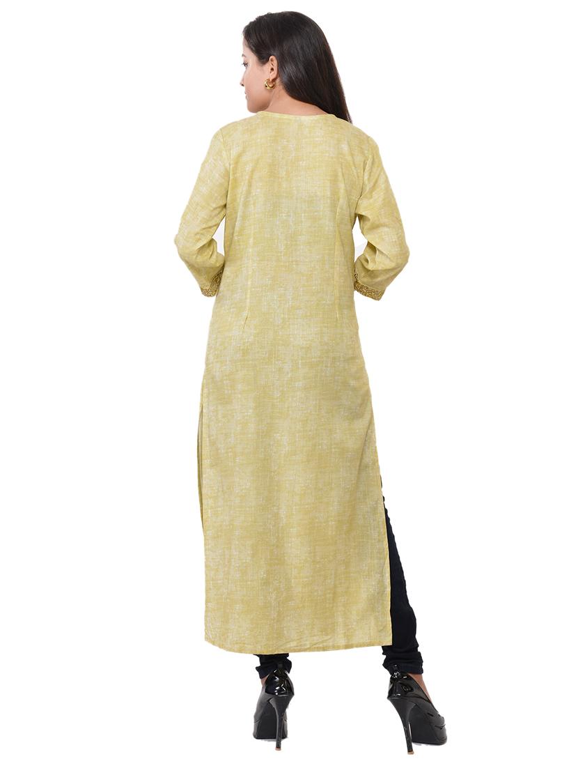 embroidered straight kurta - 17336323 - Zoom Image - 3