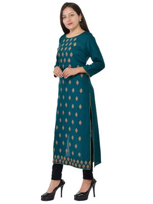 embroidered straight kurta - 17336324 - Standard Image - 2