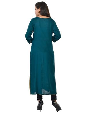 embroidered straight kurta - 17336324 - Standard Image - 3